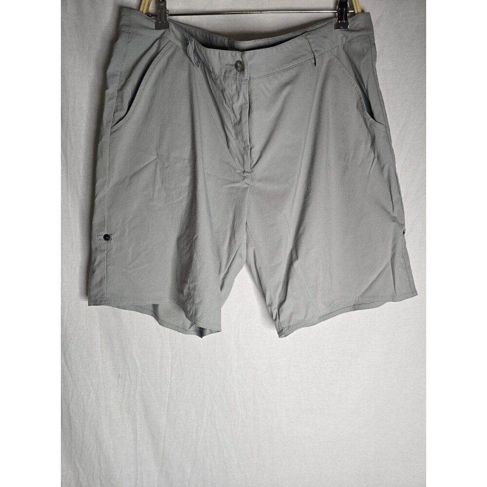 Tilley Wanderer Collection Gray adjustable fold over hem shorts Size 16 Women's